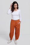 Jerilyn Cotton Trousers Burnt Orange – image 1 of 4