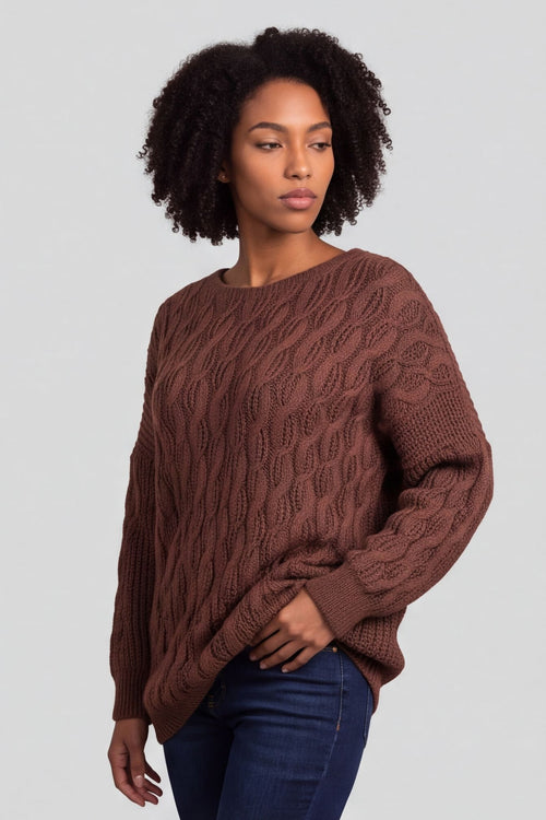 Tamsin Knitted Jumper Cocoa – image 2 of 5