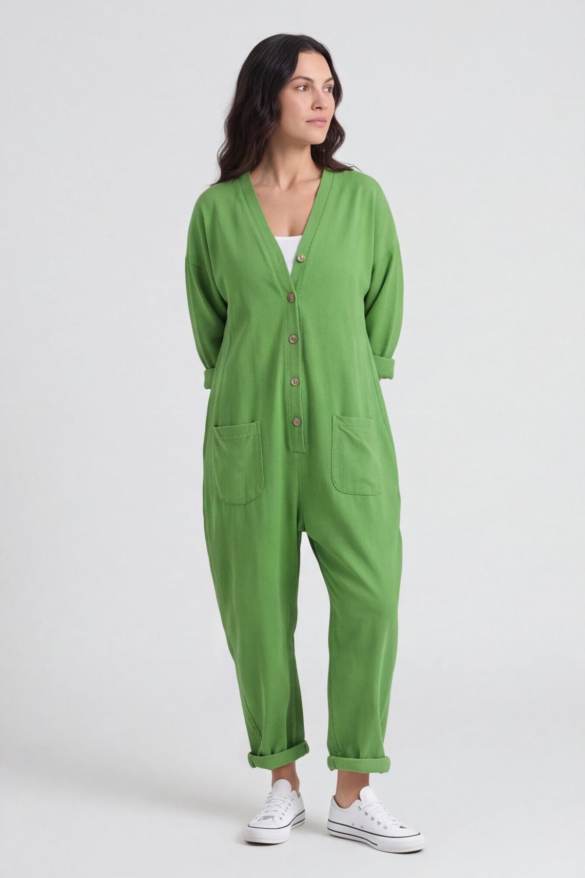 Paulton Needlecord Boilersuit Green – image 2 of 5