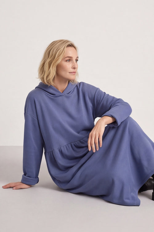 Saskia Hooded Dress Blue - Image 3