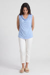 Antonina Cowl Neck Top Light Blue – image 2 of 6