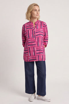 Glenna Pattern Cotton Top Fuchsia – image 1 of 5