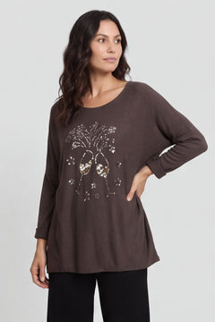 Lillian Cheers Jumper Cocoa – image 2 of 6