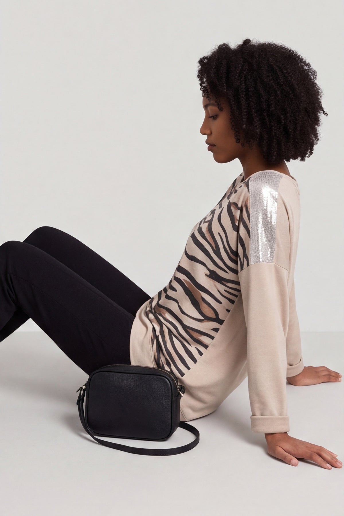 Estella Print Cotton Top Stone – image 2 of 6