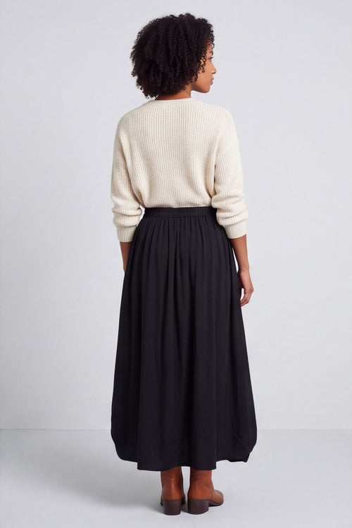 Wilfreda Puffball Cotton Skirt Black – image 2 of 6