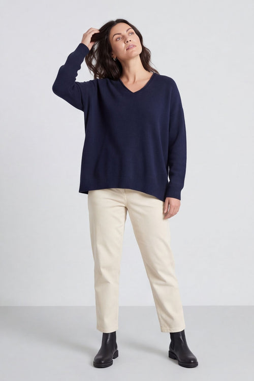 Madelyn Knitted Jumper Navy - Image 3