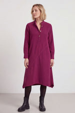 Ruby Needlecord Button Wine Dress Wine - Ruby Needlecord Button Wine Dress