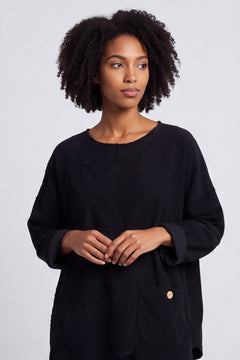 Jessa Needlecord Top Black – image 2 of 6