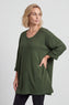 Beverley Oversize Knitted Top Khaki – image 2 of 6