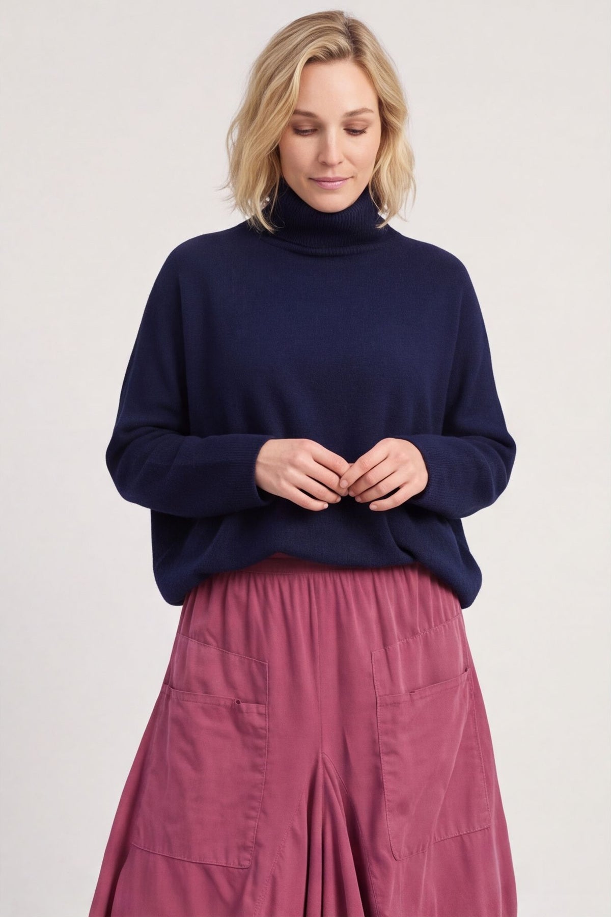 Orla Needlecord Parachute Skirt Plum – image 2 of 5