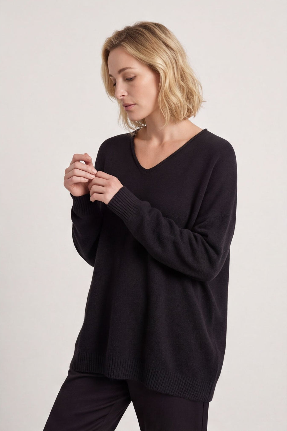 Madelyn Black Knitted Jumper