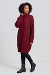 Bridie Polo Neck Knitted Tunic Wine – image 1 of 5