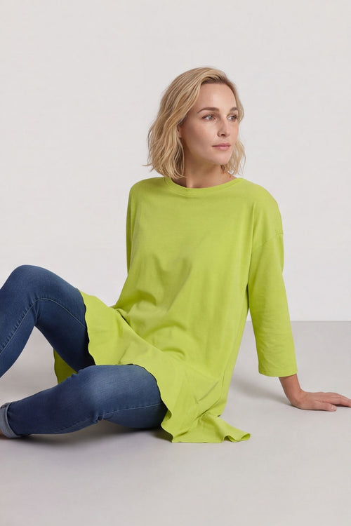 Carey Frill Cotton Top Yellow – image 1 of 4