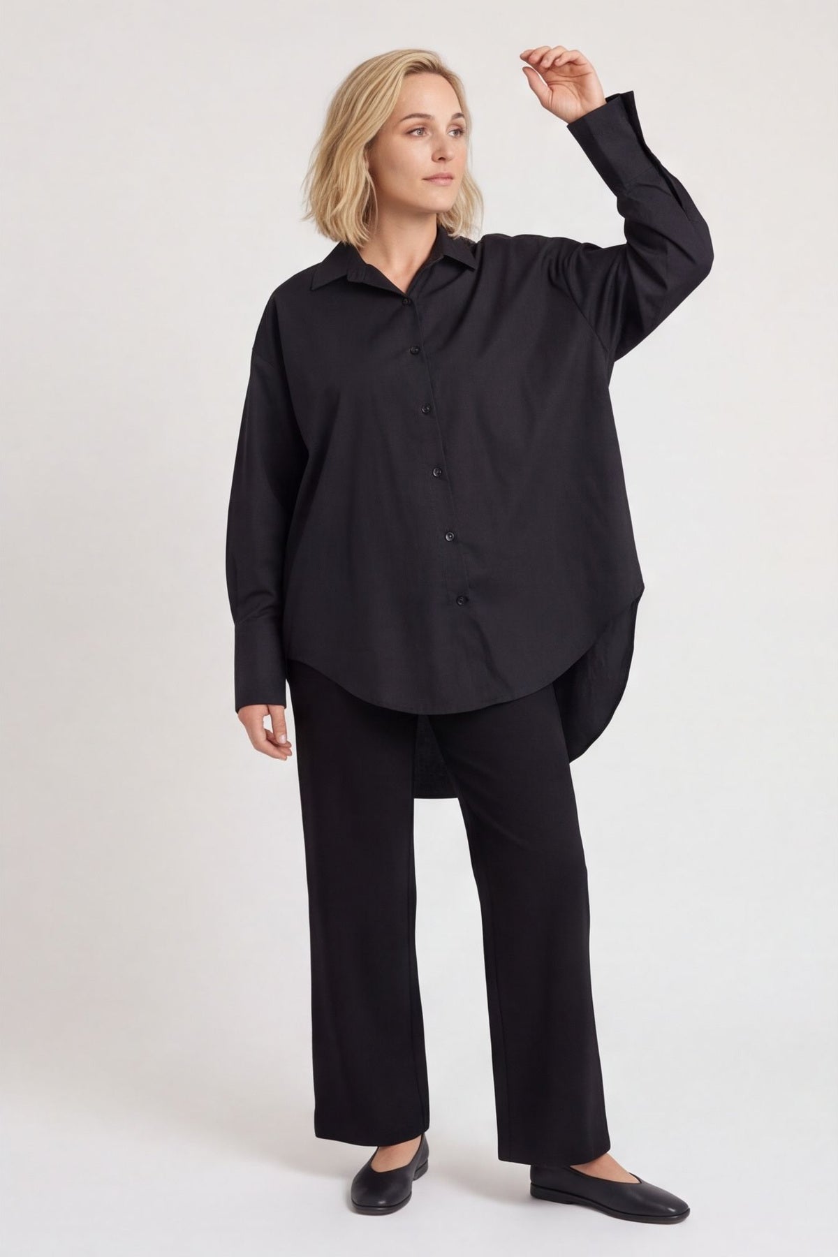 Natalie Cotton Shirt Black – image 2 of 6