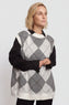 Theresa Argyle Knitted Vest Grey – image 1 of 4