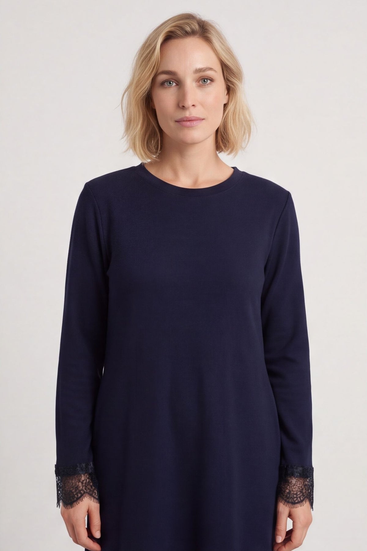 Merinda Lace Detail Dress Navy – image 1 of 5