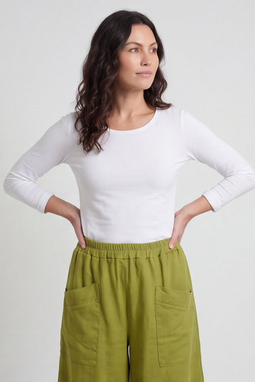 Jerilyn Cotton Trousers Olive – image 2 of 6