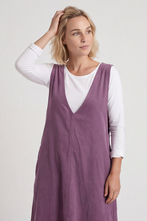 Cara Needlecord Dress Purple – image 2 of 4