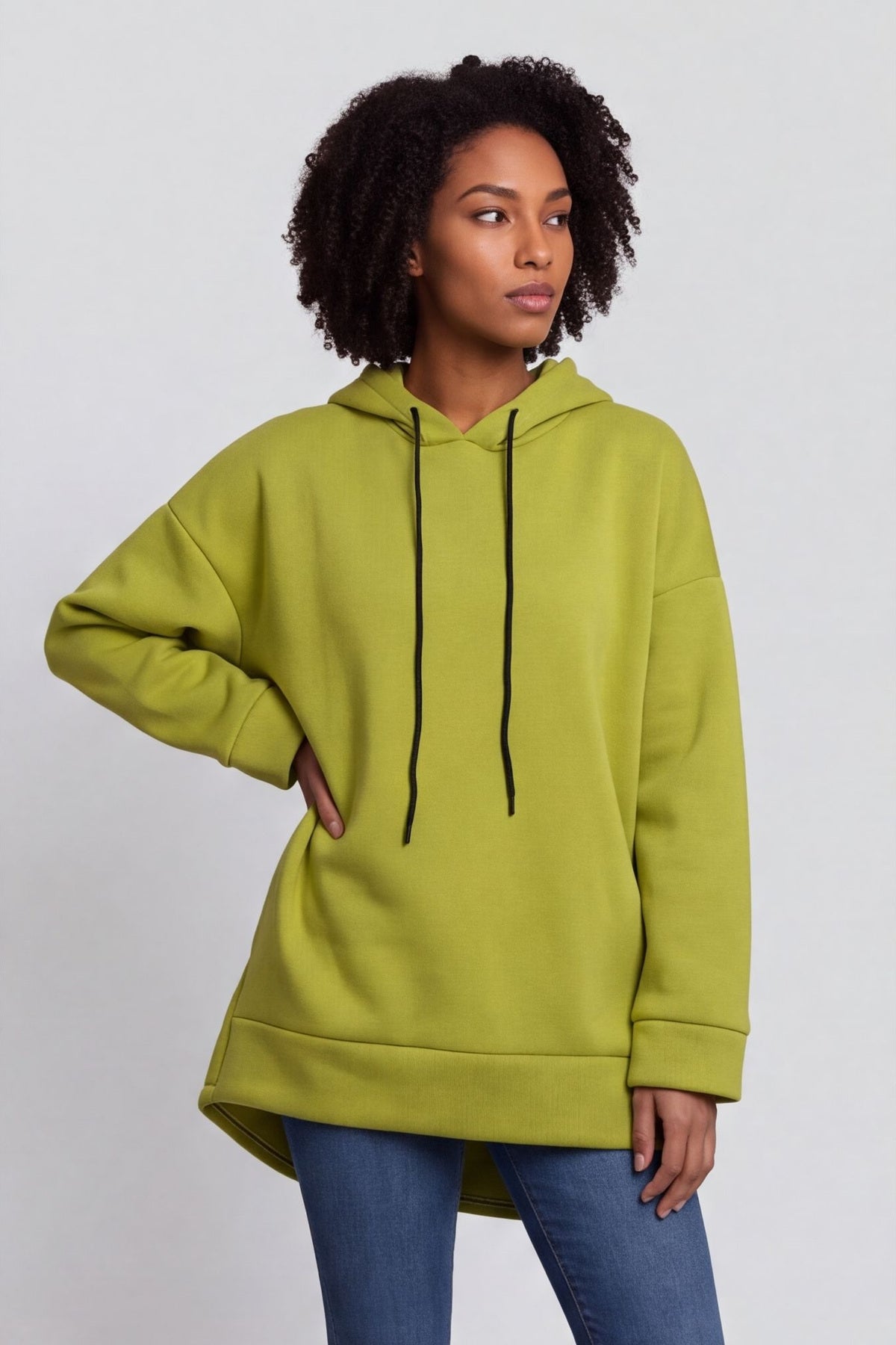 Jaylen Hooded Cotton Top Lime – image 2 of 6