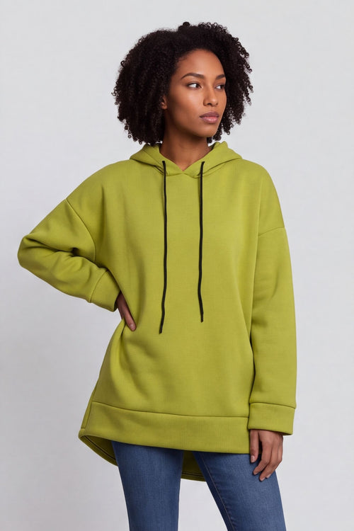 Jaylen Hooded Cotton Top Lime – image 2 of 6