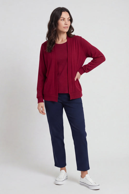 Evianna Knitted Top Wine – image 2 of 6