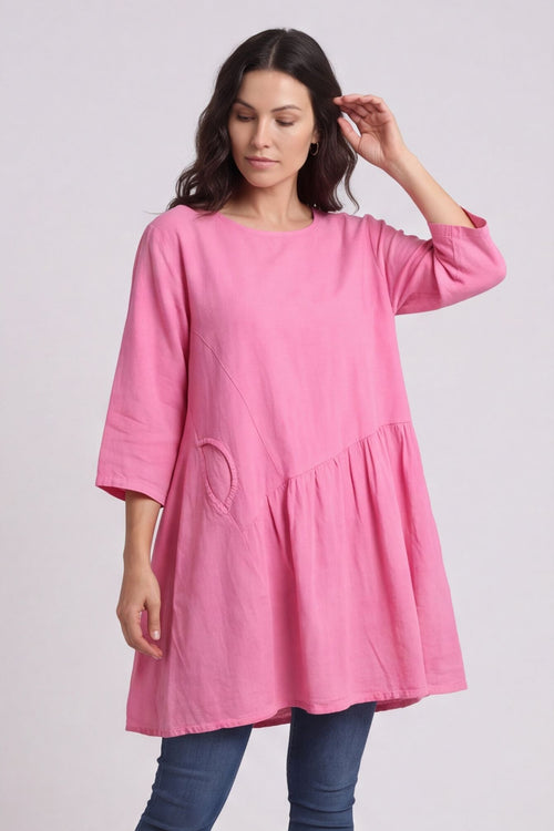 Lanton Linen Tunic Fuchsia – image 1 of 4