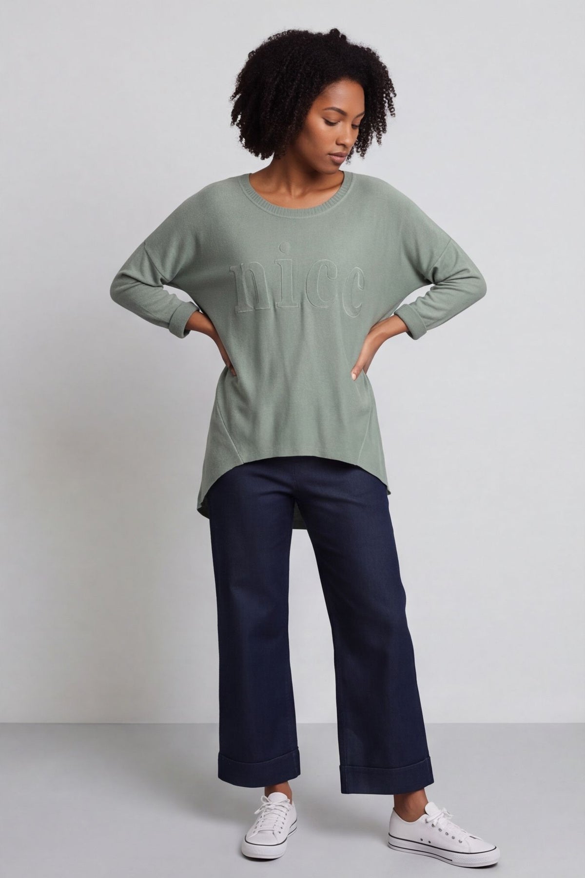 Nice Knit Top Khaki – image 2 of 6