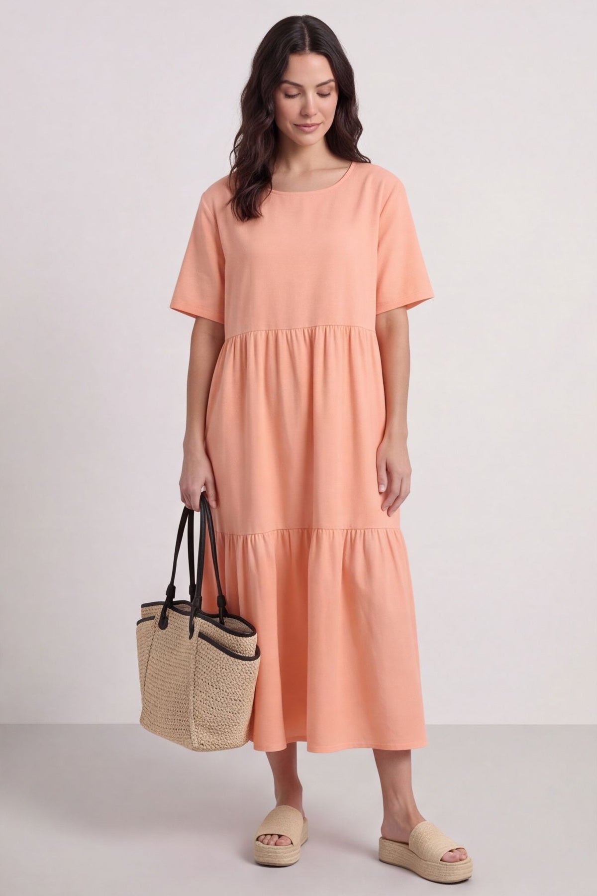 Nova Linen Dress Orange – image 2 of 6