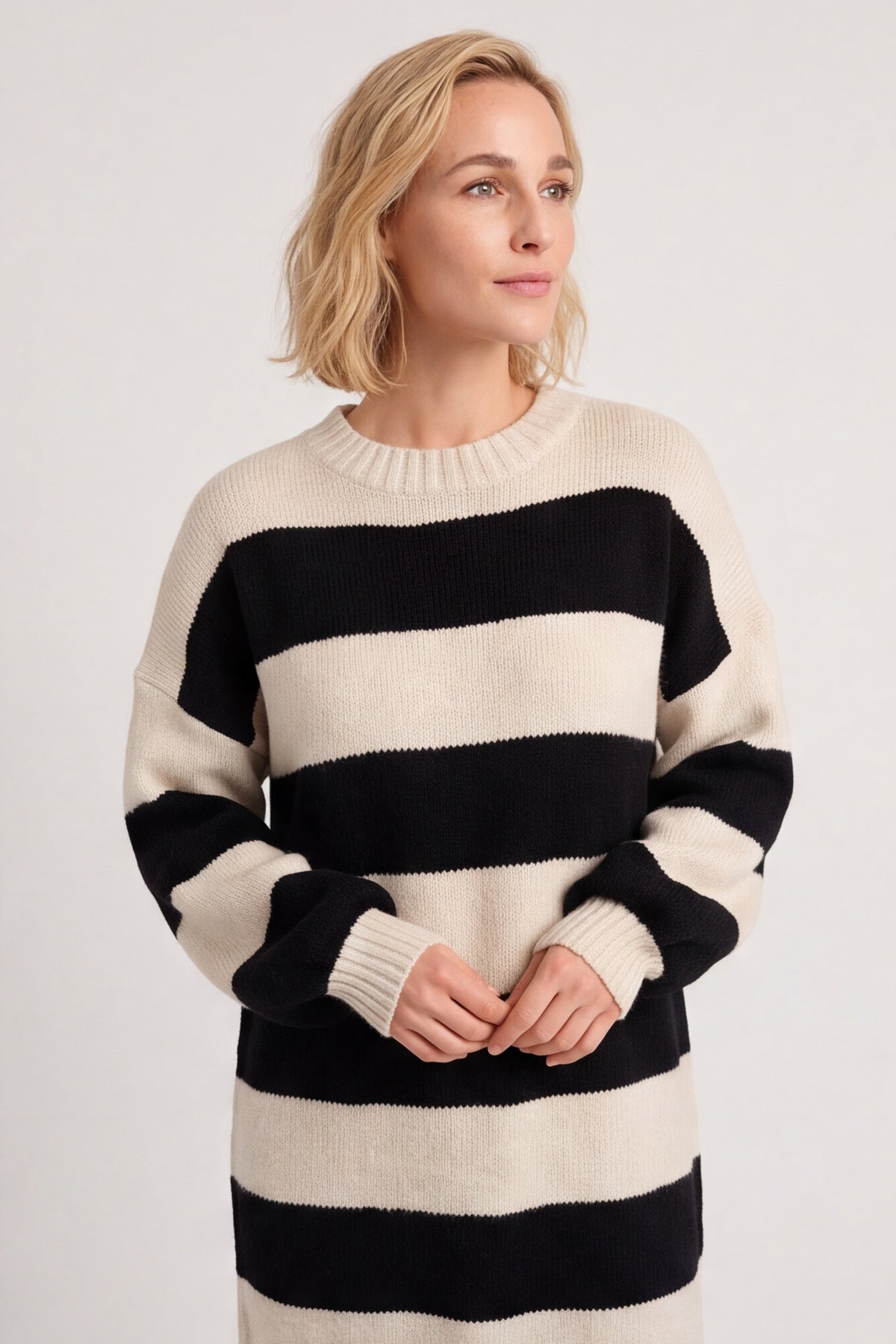Osanna Stripe Knitted Jumper Stone – image 2 of 6