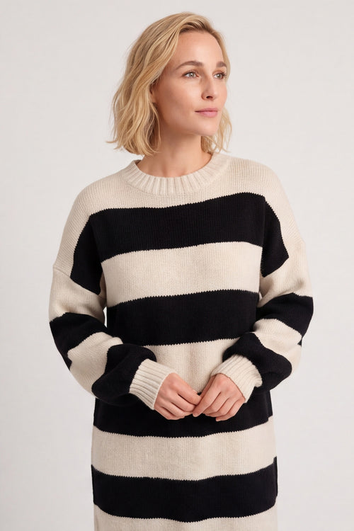 Osanna Stripe Knitted Jumper Stone – image 2 of 6
