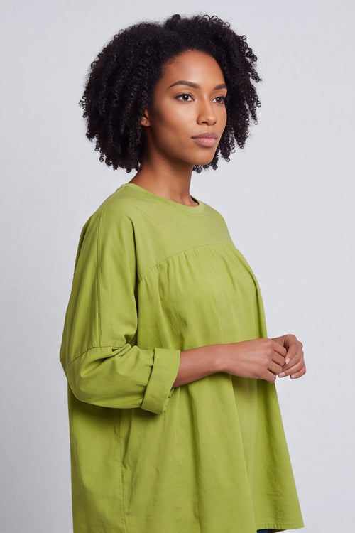 Dianne Cotton Top Green – image 2 of 6