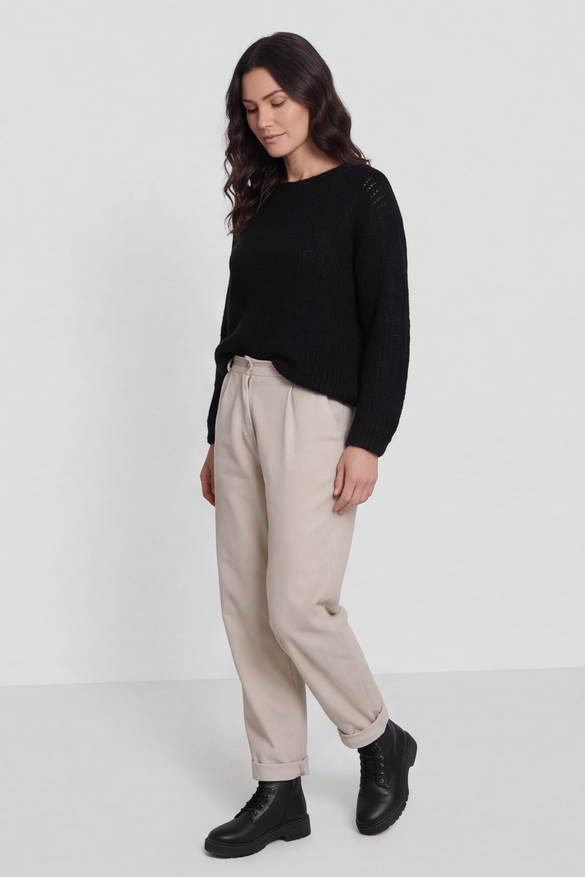 Carmella Needlecord Trousers Stone – image 2 of 6