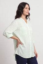 Jaynie Gingham Tie Front Shirt Green Green - Jaynie Gingham Tie Front Shirt Green – image 2 of 6