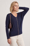 Blythe Button Detail Top Navy – image 2 of 6