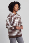 Selena Stripe Hooded Top Cocoa – image 2 of 6