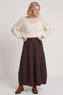 Georgetta Belted Cotton Skirt Cocoa – image 2 of 6