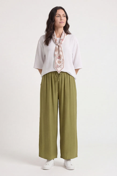 Athena Wide Leg Trousers Khaki – image 2 of 6