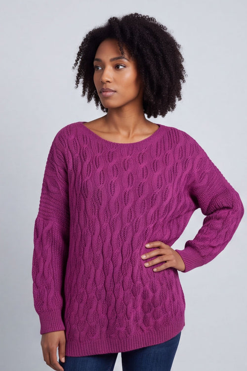 Tamsin Knitted Jumper Berry – image 2 of 5