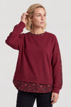 Nicky Leopard Print Cotton Top Wine – image 1 of 4