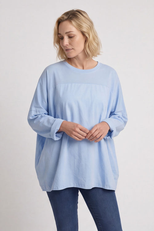 Dianne Cotton Top Light Blue – image 2 of 6