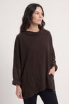 Rhianna Cowl Needlecord Top Cocoa – image 1 of 4