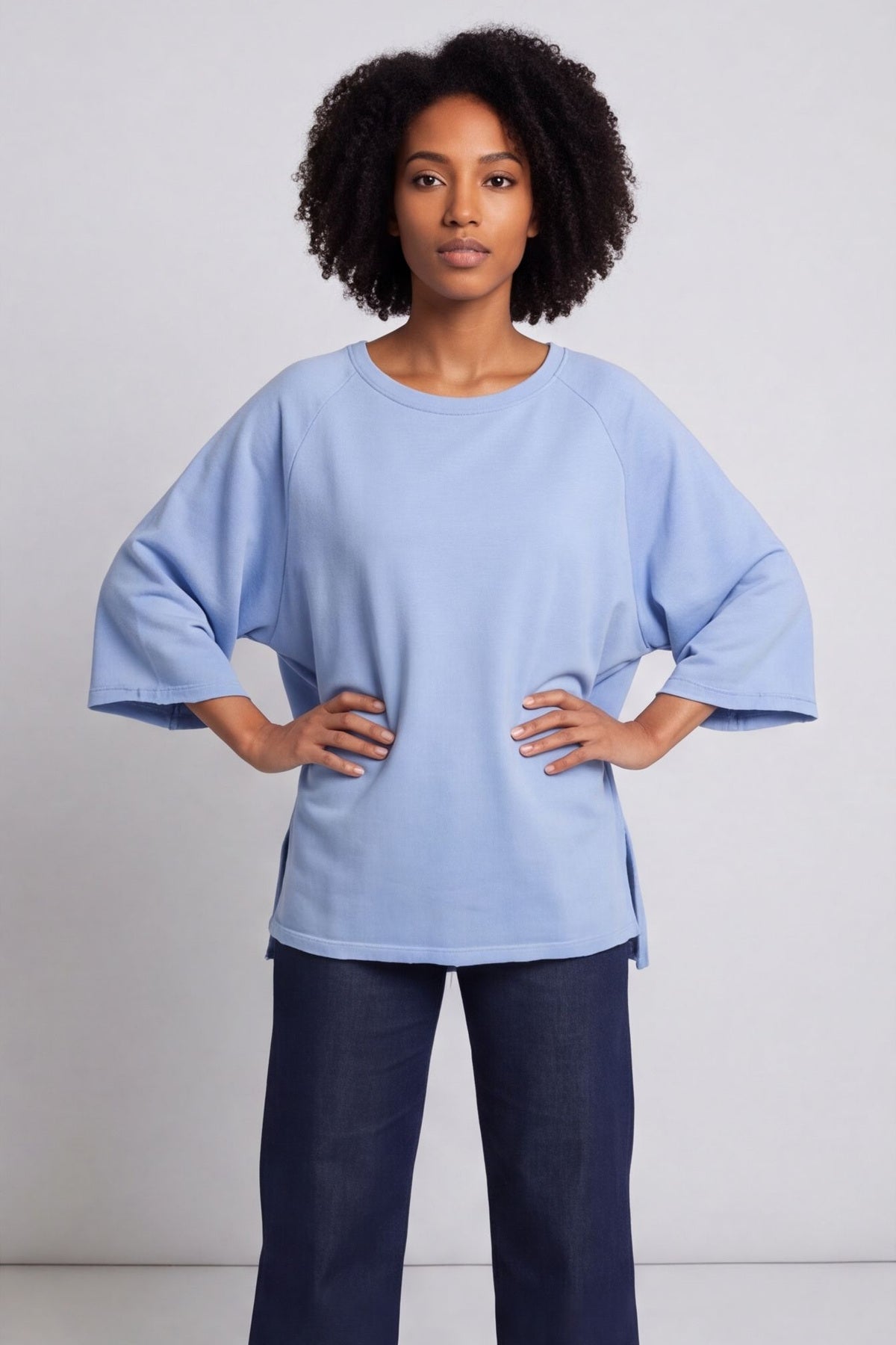 Ginny Cotton Top Powder Blue – image 2 of 6