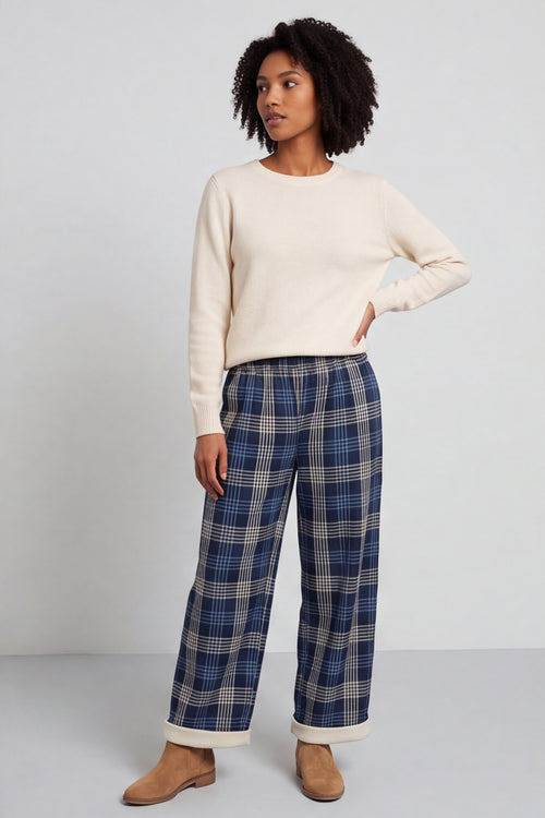 Kirri Check Trousers Navy – image 2 of 6