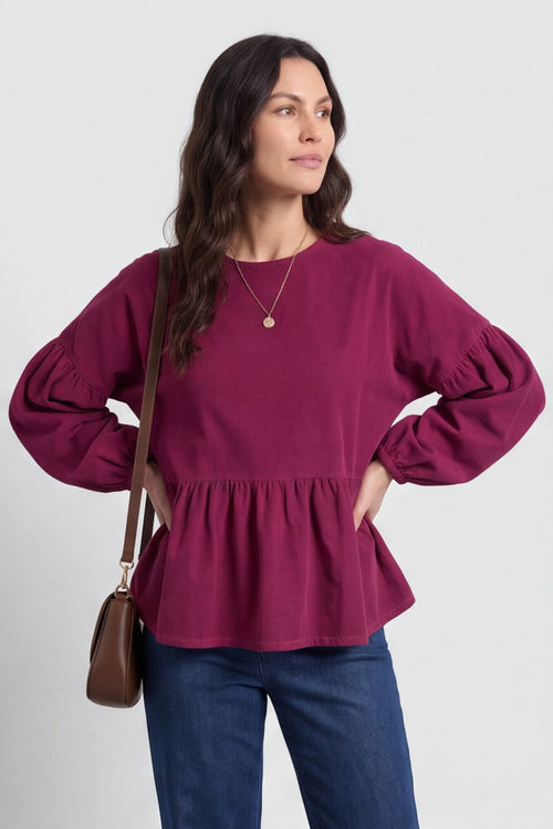 Bella Needlecord Tiered Top – image 2 of 6