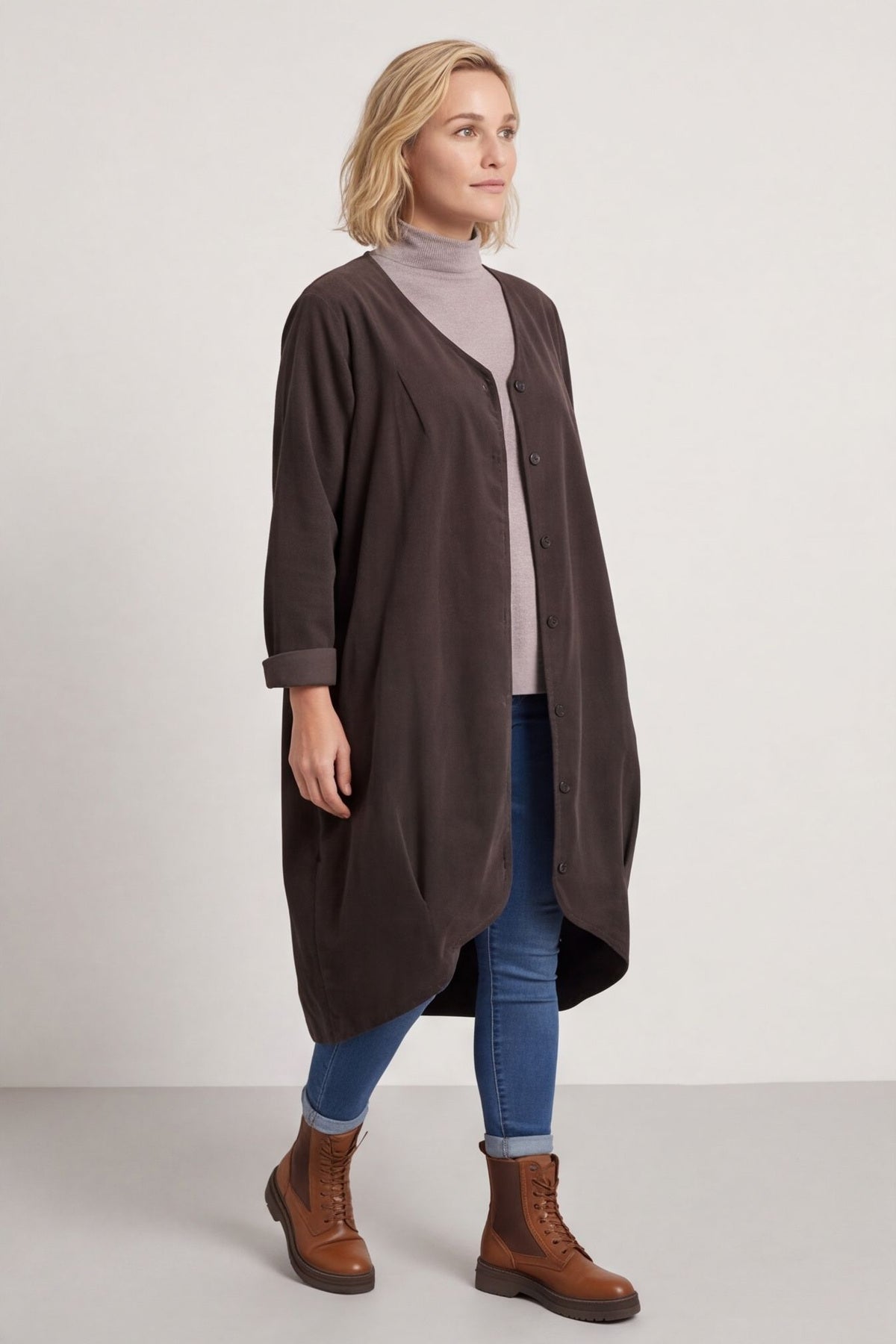 Lacinda Needlecord Jacket Cocoa – image 2 of 5