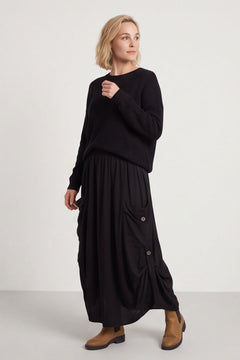 Lavone Cotton Skirt Black – image 1 of 5