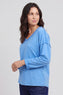 Kinsley Washed V-Neck Cotton Top Cobalt – image 2 of 4
