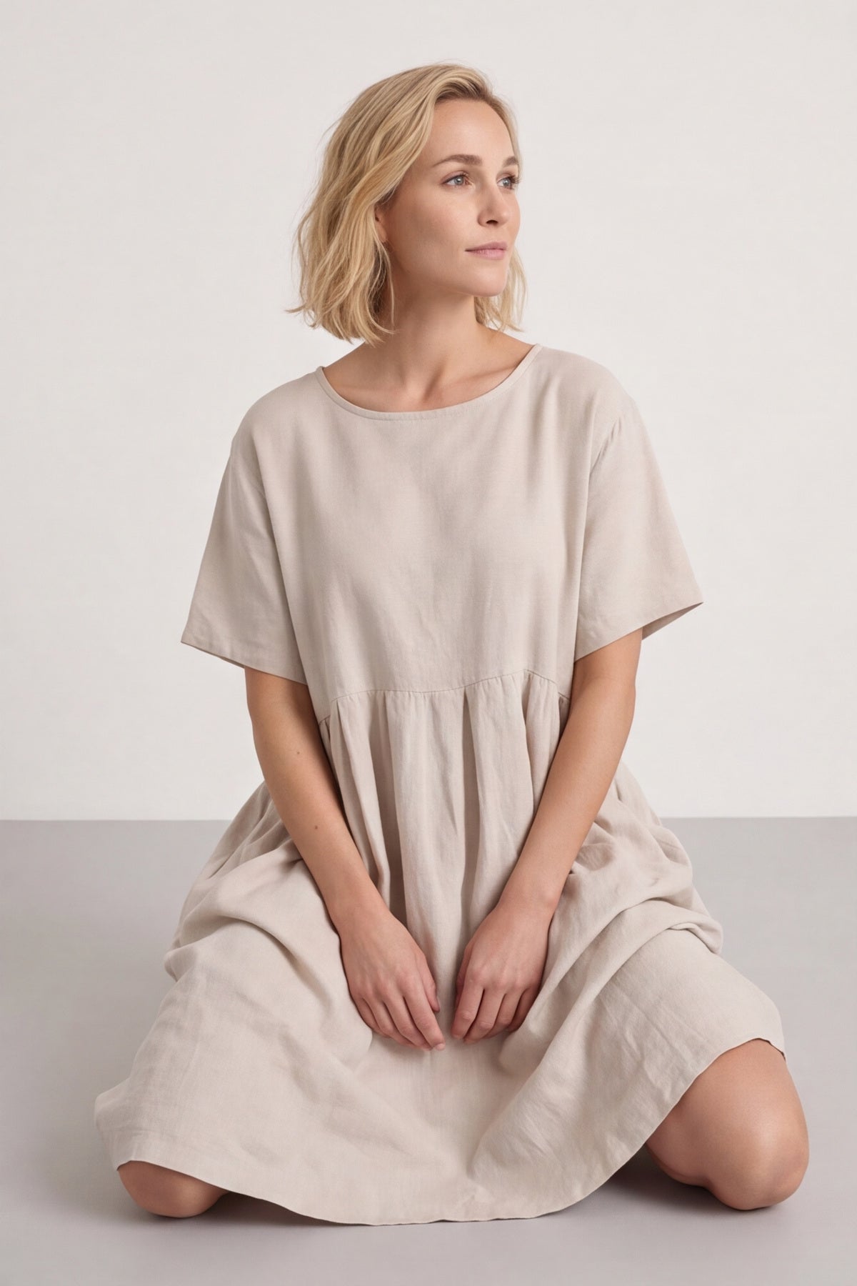 Zouch Linen Cap Sleeve Dress – image 2 of 6