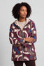 Cynthia Print Zip Hooded Jacket Wine – image 2 of 6