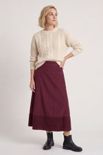 Darana Cord Skirt Plum - Darana Cord Skirt – image 1 of 5
